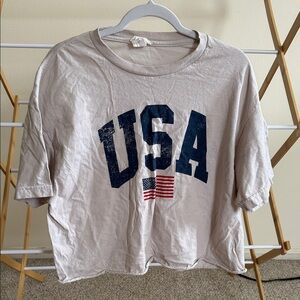USA Graphic Short Sleeve Tee - Cream